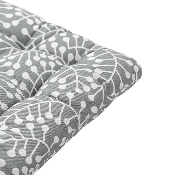 Подушка на стул из хлопка серого цвета с принтом Спелая Смородина из коллекции Scandinavian touch, 40х40 см, Tkano, изображение 8