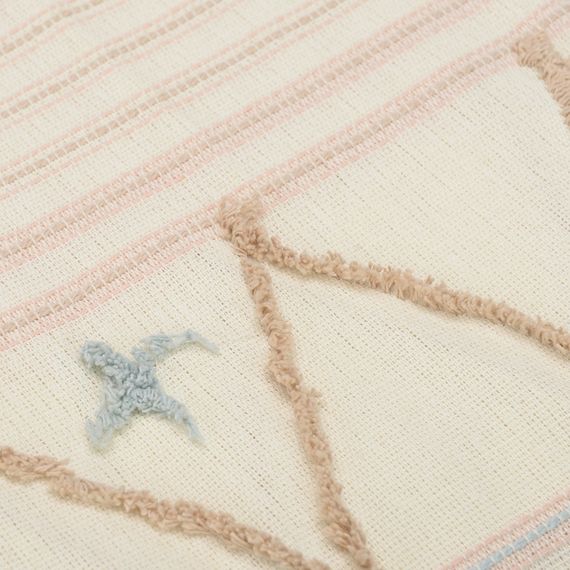 Покрывало из хлопка с бахромой голубого цвета из коллекции Ethnic, 180х250 см, Tkano, изображение 7