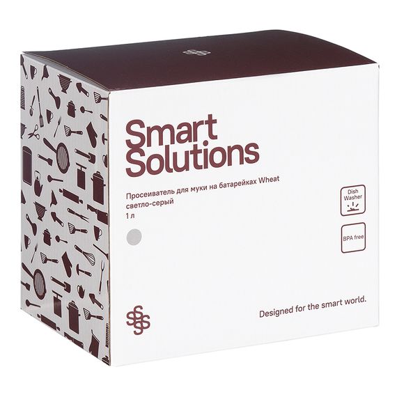 Просеиватель для муки на батарейках Wheat, 1 л, светло-серый, Smart Solutions, изображение 9
