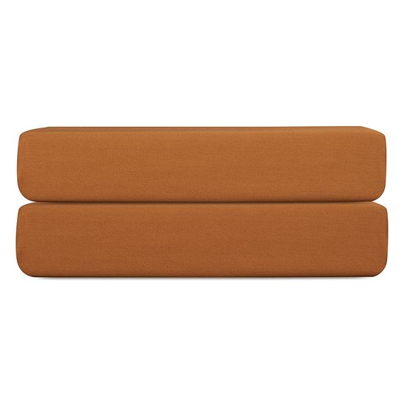 Простыня на резинке из сатина из коллекции Meditation, caramel, 160х200х30 см, Tkano