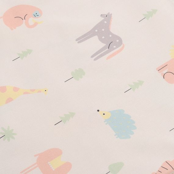Простыня на резинке из сатина с принтом Animalia world из коллекции Tiny world, 90х200х28 см, Tkano, изображение 6