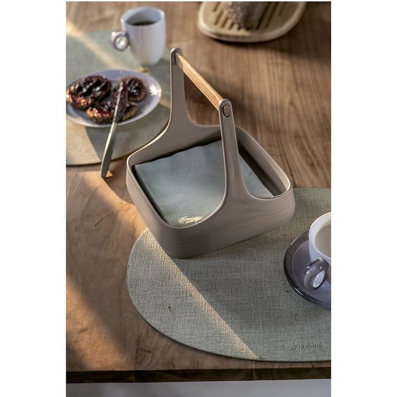 Салфетка подстановочная овальная двухсторонняя Fabric, серая, Guzzini, изображение 2
