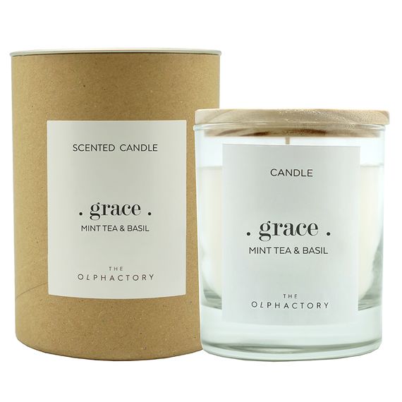 Свеча ароматическая The Olphactory, Grace, Mint tea&Basil, 40 ч, Ambientair, изображение 2