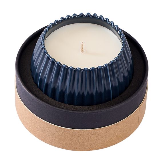Свеча ароматическая Musk, Rose & Cedarwood из коллекции Edge, синий, 30 ч, Tkano, изображение 9