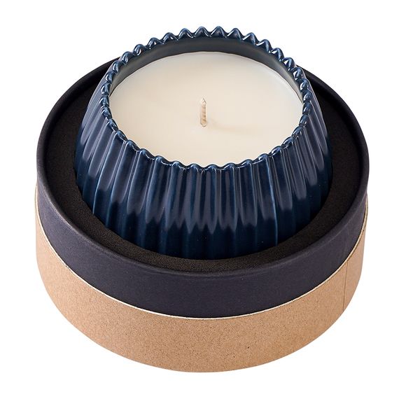 Свеча ароматическая Cypress, Jasmine & Patchouli из коллекции Edge, синий, 30 ч, Tkano, изображение 9