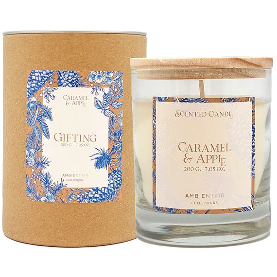 Свеча ароматическая Gifting, Caramel&Apple, 40 ч, Ambientair