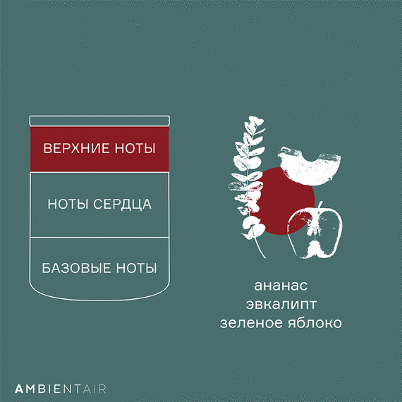 Свеча ароматическая Gifting, Cinnamon&Apple, 40 ч, Ambientair, изображение 5