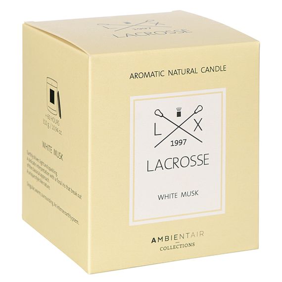 Свеча ароматическая Lacrosse, White Musk (новая), 60 ч, Ambientair, изображение 3
