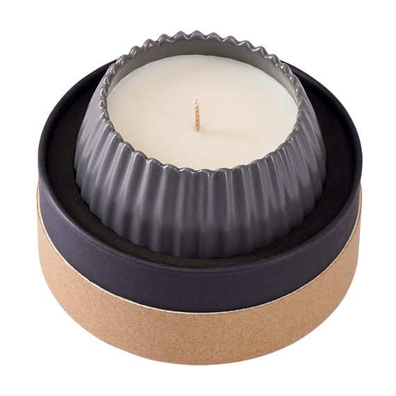 Свеча ароматическая Cypress, Jasmine & Patchouli из коллекции Edge, серый, 30 ч, Tkano, изображение 10
