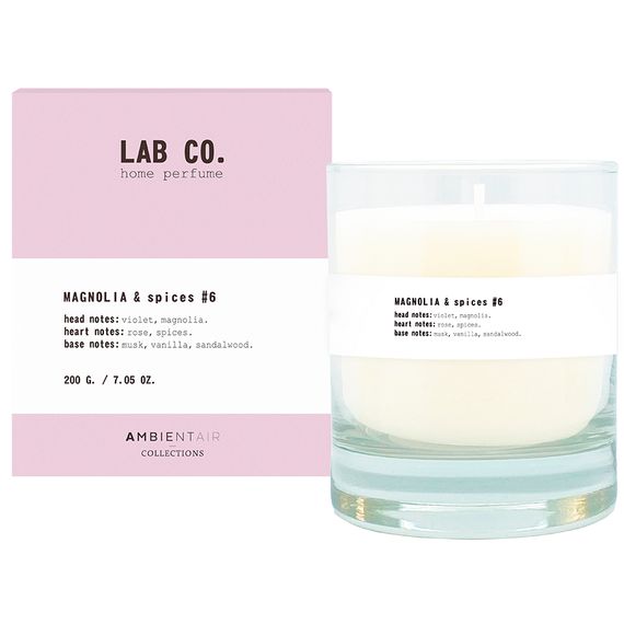 Свеча ароматическая Lab Co, Magnolia&Spices, 40 ч, Ambientair