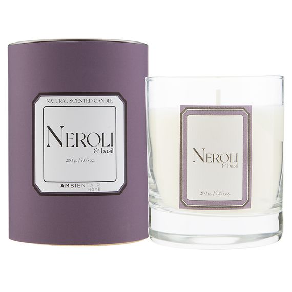 Свеча ароматическая Sublime, Neroli&Basil, 40 ч, Ambientair