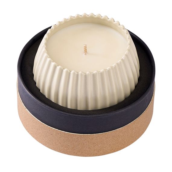 Свеча ароматическая Cypress, Jasmine & Patchouli из коллекции Edge, бежевый, 30 ч, Tkano, изображение 11