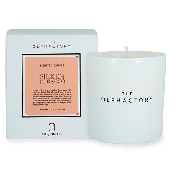 Свеча ароматическая The Olphactory, White Insignia, Silken Tobacco, 60 ч, Ambientair