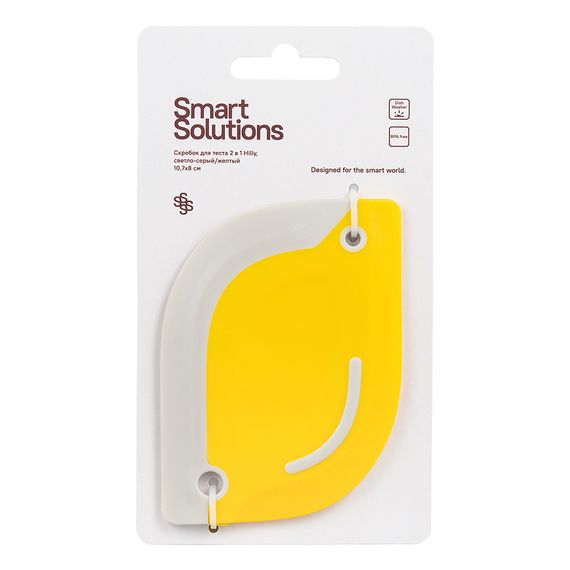 Скребок для теста 2 в 1 Hilly, 10,7х8 см, светло-серый/желтый, Smart Solutions, изображение 5
