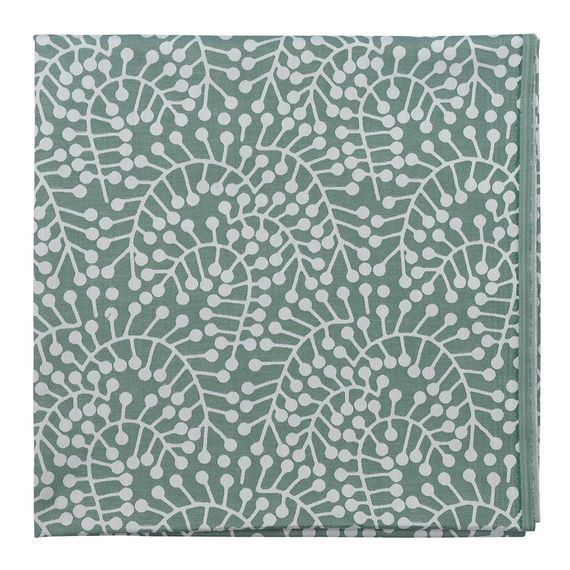 Скатерть из хлопка зеленого цвета с рисунком Спелая смородина, Scandinavian touch, 180х180см, Tkano