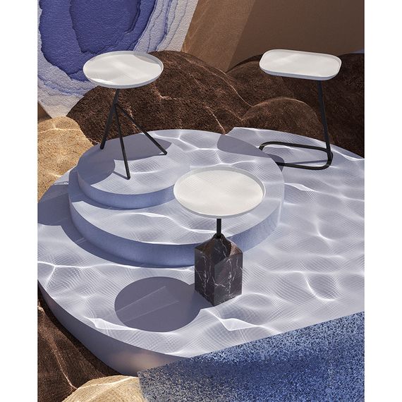 Столик приставной Sustainable collection, 38 см, серо-голубой/черный, Bergenson Bjorn, изображение 8