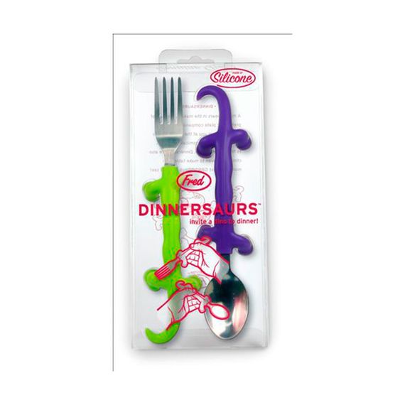Столовый набор (вилка и ложка) Dinnersaurs, Fred & Friends, изображение 2
