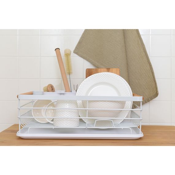 Сушилка для посуды Granli, 43x30,5x14 см, белая, Smart Solutions, изображение 4