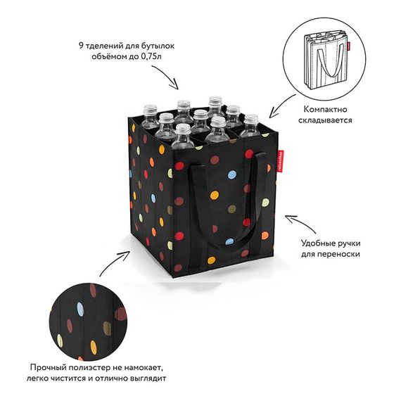 Сумка-органайзер для бутылок Bottlebag dots, Reisenthel, изображение 7