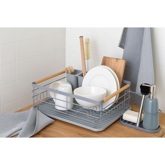 Сушилка для посуды Granli, 43x30,5x14 см, серая, Smart Solutions, изображение 2