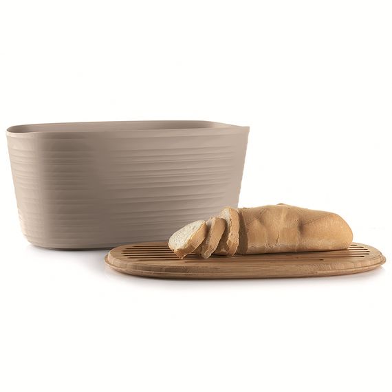 Хлебница с бамбуковой крышкой Tierra, 10 л, бежевая, Guzzini, изображение 5