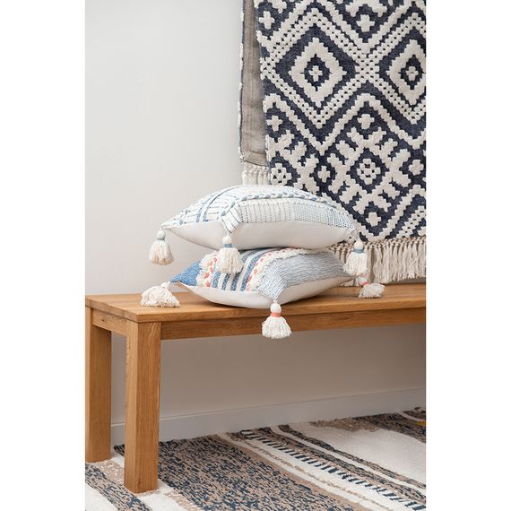 Чехол на подушку с кисточками и бахрамой из коллекции Ethnic, 35х60 см, Tkano, изображение 2