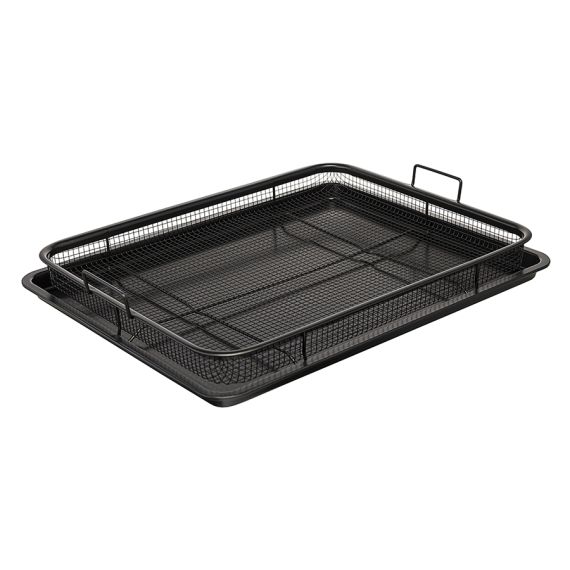 Противень для запекания с решеткой-гриль Roast Masters, 36х45 см, черный, Liberty Jones