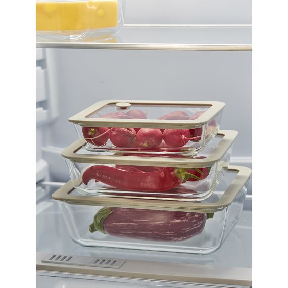 Контейнер для запекания и хранения с вакуумным эффектом Vacuum Glass, 1,4 л, молочный, Smart Solutions, изображение 4