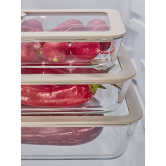Контейнер для запекания и хранения с вакуумным эффектом Vacuum Glass, 2,6 л, молочный, Smart Solutions, изображение 6