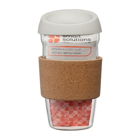 Кружка Cozy Cup, 450 мл, светло-серая, Smart Solutions, изображение 9