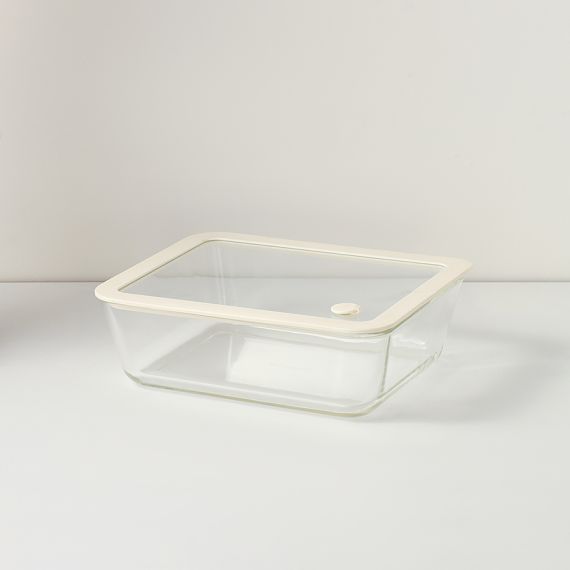 Контейнер для запекания и хранения с вакуумным эффектом Vacuum Glass, 2,6 л, молочный, Smart Solutions, изображение 8
