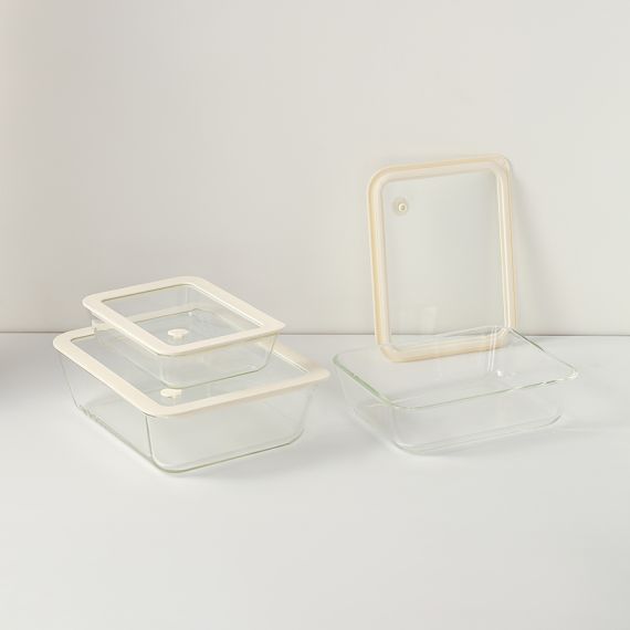 Контейнер для запекания и хранения с вакуумным эффектом Vacuum Glass, 1,4 л, молочный, Smart Solutions, изображение 9