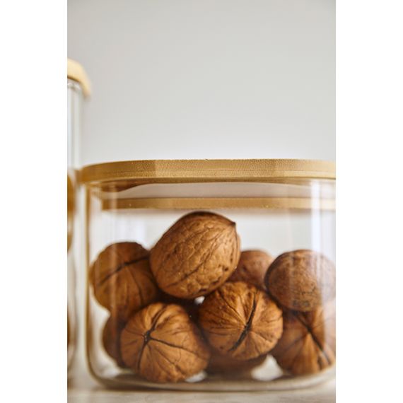 Банка для хранения квадратная Glass Bamboo,1 л, Smart Solutions, изображение 4