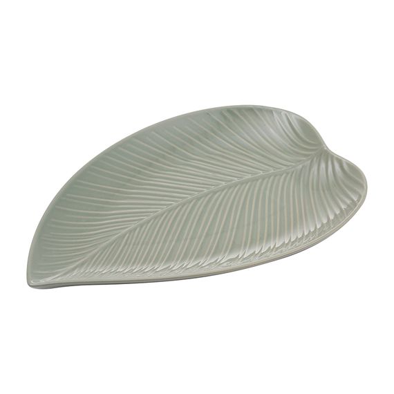 Блюдо сервировочное In The Forest Leaf, 20,5х31,5 см, серо-зеленое, Mason Cash