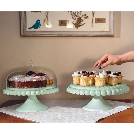 Блюдо для торта с крышкой Tiffany, 30 см, зеленое, Guzzini, изображение 3