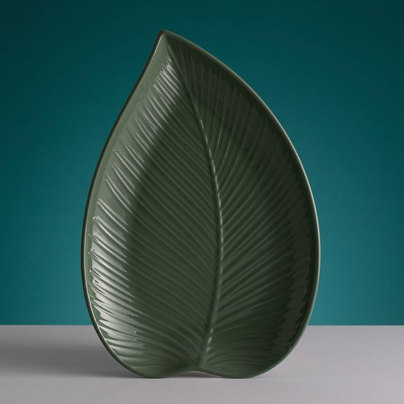 Блюдо сервировочное In The Forest Leaf, 26х38 см, серо-зеленое, Mason Cash, изображение 2