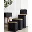 Корзина для белья с двумя отделениями Neat Twin, 53,5х33х53 см, черная, Smart Solutions, изображение 2