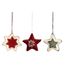 Набор елочных украшений из фетра Christmas stars из коллекции New Year Essential, 3 шт., Tkano
