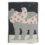 Плед из хлопка с новогодним рисунком Polar bear из коллекции New Year Essential, 130х180 см, Tkano