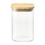 Банка для хранения квадратная Glass Bamboo, 1,1 л, Smart Solutions